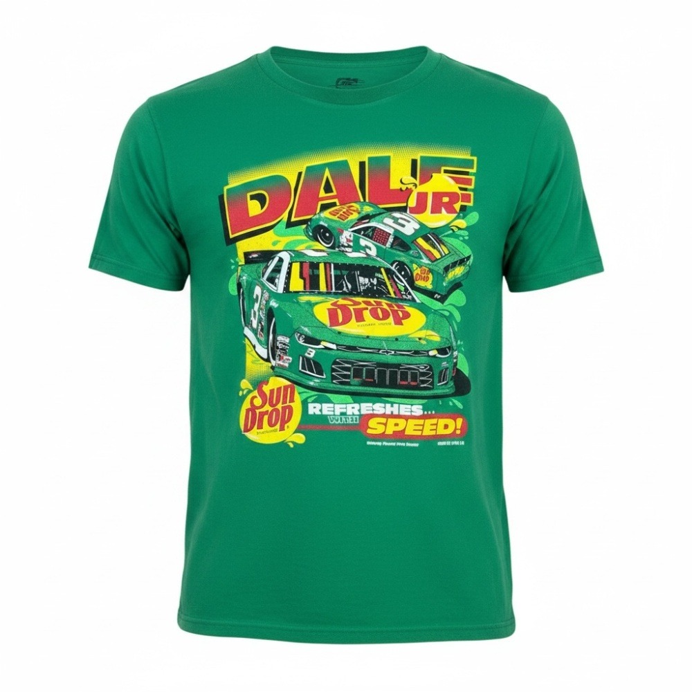 JR Motorsports Dale Earnhardt Jr Sun Drop Racing T-Shirt Mens XL Green NASCAR